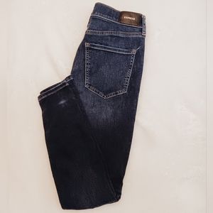 Express brand ripped blue jeans